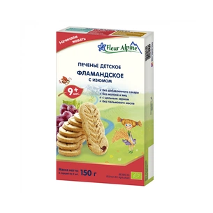 Дитяче печиво Fleur Alpine органічне Фламандське з родзинками 150 г (5412916941547) изображение 1