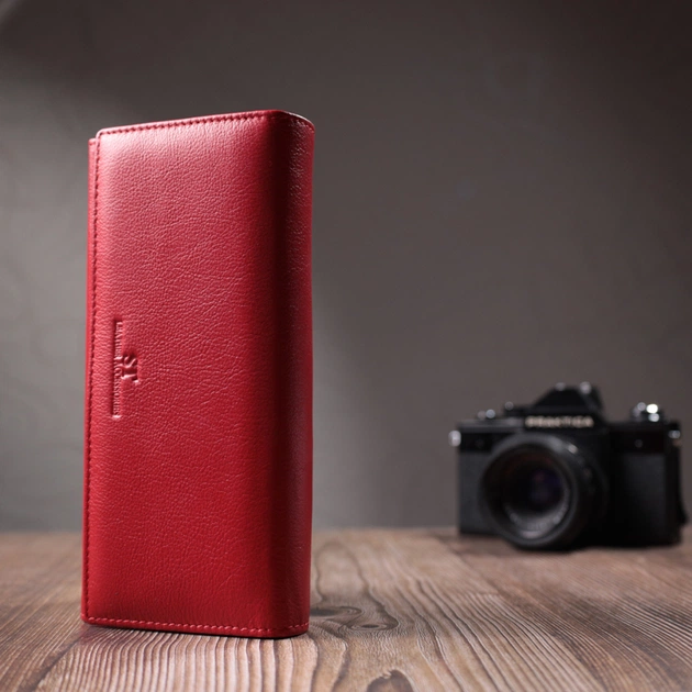 Гаманець ST Leather З натуральної шкіри Червоний (22675) - зображення 11