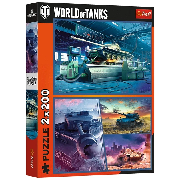 Пазл Trefl WARGAMING Бронетанковая миссия 2х200 элементов (5900511133462) - изображение 1