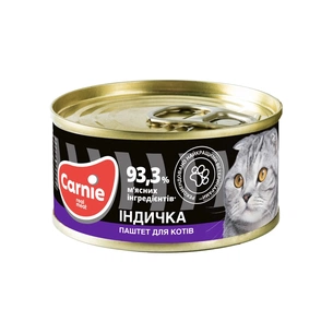Паштет для котів Carnie м'ясний з індичкою 100 г (4820255190068) зображення 1