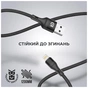 Дата кабель USB 2.0 AM to Lightning 1.0m AR87 3A black Armorstandart (ARM64037) - зменшене зображення 2