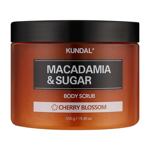 Скраб для тела Kundal Macadamia & Sugar Body Scrub Cherry Blossom 550 г (8809568749008) - изображение 1