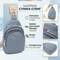 Сумка Vintage З натуральної шкіри Синя (22937) - зменшене зображення 4