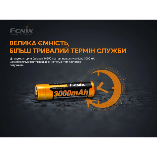 Акумулятор Fenix 18650 3000 mAh (ARB-L18-3000P) - picture 6