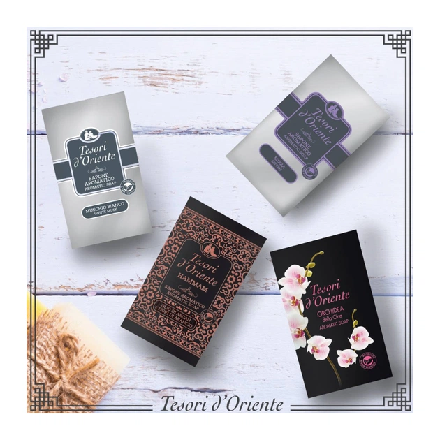 Тверде мило Tesori d'Oriente Білий мускус Парфумоване 125 г (8008970055169) - picture 4