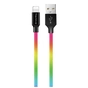 Дата кабель USB 2.0 AM to Lightning 1.0m multicolor ColorWay (CW-CBUL016-MC) - зменшене зображення 2