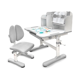 Парта зі стільцем Evo-kids Panda grey (BD-28 G) зображення 1
