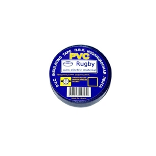 Ізоляційна стрічка Rugby PVC Rugby 0,18мм*17мм*30м , black, - 10°С до + 80°С (SM-IPVC/30Bk) зображення 1