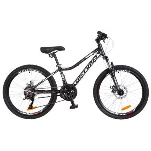 Велосипед Optimabikes 24" BLACKWOOD 2018 14G Vbr рама-12,5" Al чорно-білий (OPS-OP-24-035) - изображение 1