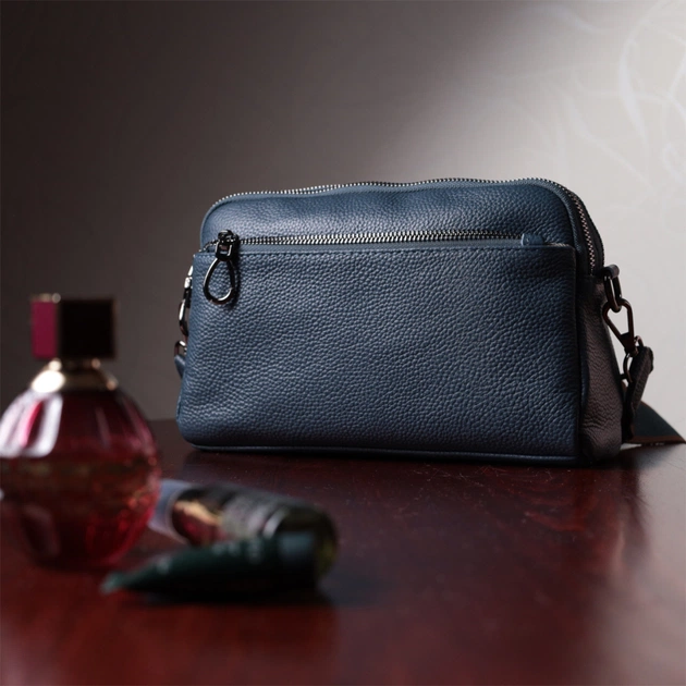 Сумка Vintage З натуральної шкіри Синя (22600) - зображення 12