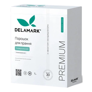 Пральний порошок DeLaMark Premium Line Universal з ефектом кондиціонера 1 кг (4820152330963) зображення 1
