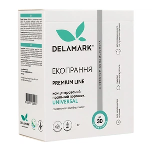 Пральний порошок DeLaMark Premium Line Universal з ефектом кондиціонера 1 кг (4820152330963) зображення 1