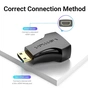 Адаптер Vention HDMI - mini-HDMI (F/M), черный (AISB0) - уменьшенное изображение 3