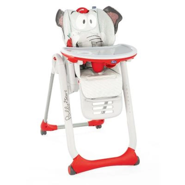 Стілець для годування Chicco Polly 2 Start 4-х колісний сірий (79205.69) - зображення 1