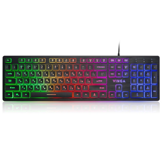 Клавіатура Vinga KB410 black - зображення 1