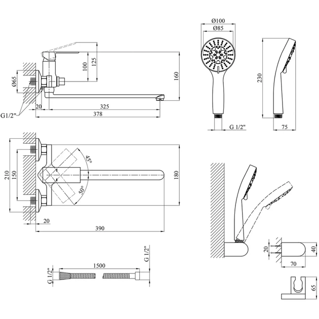 Смеситель Kroner Harz-C070 (CV023617) - изображение 9