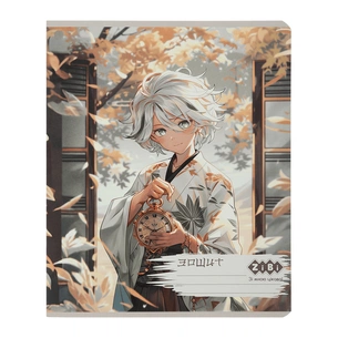 Зошит ZiBi ANIME 48 аркушів, клітинка бежевий (ZB.1704-28) зображення 1