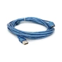 Дата кабель USB 2.0 AM/AF 5.0m ferrite transparent blue Voltronic (YT-AM/AF-5.0TBL) - уменьшенное изображение 1