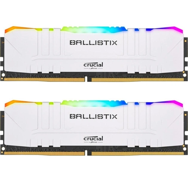 Модуль пам'яті для комп'ютера DDR4 32GB (2x16GB) 3600 MHz Ballistix White RGB Micron (BL2K16G36C16U4WL) - изображение 1