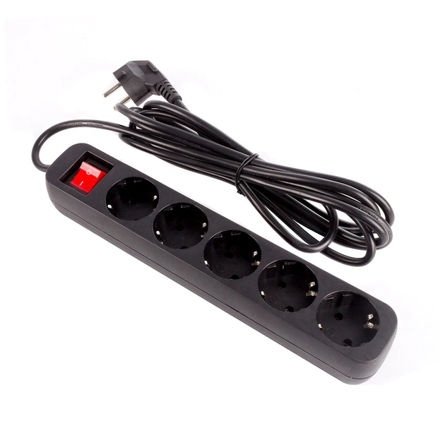 Мережевий фільтр живлення ColorWay CW-PSEA53BK, 5 розеток/ 3M black (CW-PSEA53BK) - picture 4