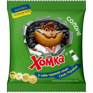 Насіння соняшника Хомка смажене солоне 125 г (4820134943099) зображення 1