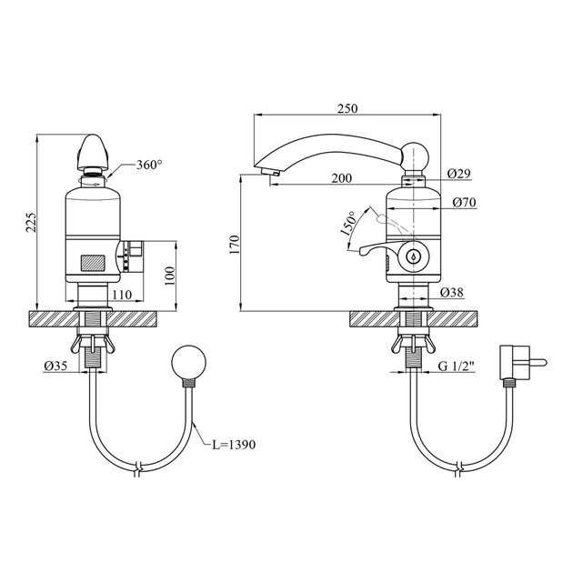 Проточний водонагрівач Kroner Volt-CW092 (CV020442) - зображення 5