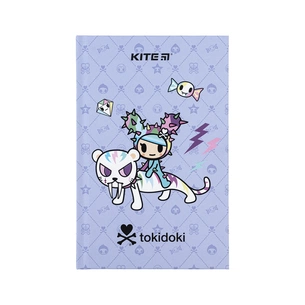 Книга записна Kite tokidoki тверда обкладинка, А6, 80 аркушів, клітинка (TK24-199-1) зображення 1