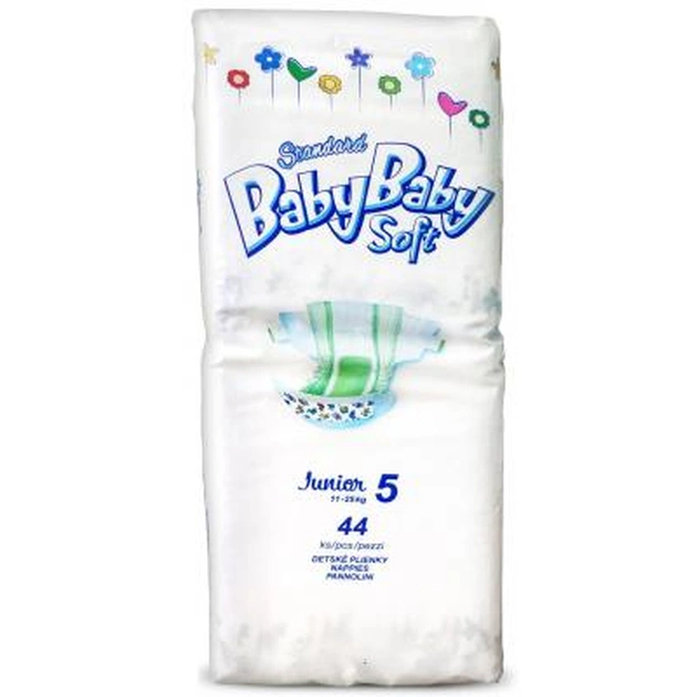 Підгузки BabyBaby Soft Standard Junior 5 (11-25 кг) 44 шт (8588004865655) - изображение 1