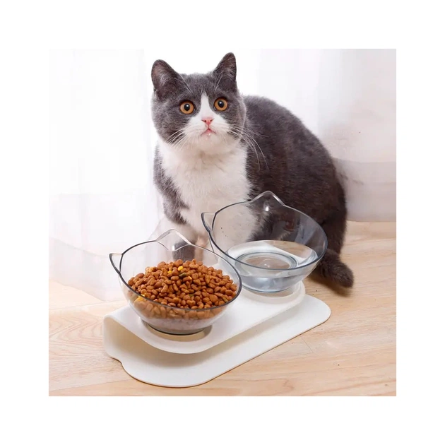 Посуд для котів Me&Pet Миски з підставкою прозорі (NMP060) - picture 9