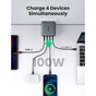 Зарядний пристрій Ugreen 4xUSB 100W GAN (USB-A+3*USB-C) Tech Fast Charger CD226 Grey (90575) - зменшене зображення 3