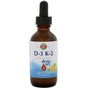 Вітамін KAL Вітамін D3 + K2, Vitamin D3 K2 Drop, цитрусовий смак, 59 мл. (CAL-41369) - зменшене зображення 1