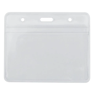 Бейдж Optima горизонтальний замок zip lock PVC, 108х70 мм (O45611) зображення 1