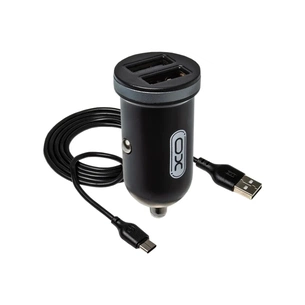 Зарядний пристрій XO 2xUSB 2.1A + cable USB to Micro 5P black (TZ08-M-BK) зображення 1