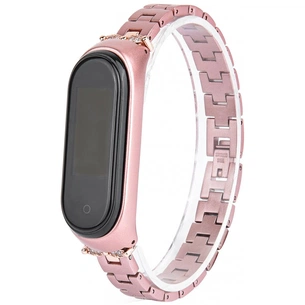 Ремінець до фітнес браслета XoKo Metal для Xiaomi Mi Band 3/4 Rose Gold (XK-XM-NJ-Rose Gold) зображення 1