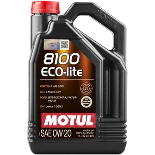 Моторна олива MOTUL 8100 Eco-lite SAE 0W-20, 5л зображення 1
