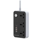 Мережевий фільтр живлення ColorWay CW-CHU34PDB, 3 розетки / 4USB Black 2M - зменшене зображення 3