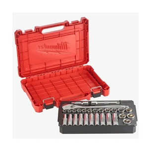 Набір торцевих головок Milwaukee метричних 1/2 дюйма з тріскачкою, (28шт) (4932471864) picture 1
