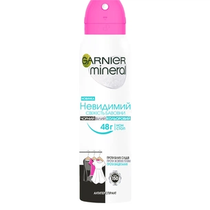 Антиперспирант Garnier Mineral Невидимый Свежесть хлопка спрей 150 мл (3600542310468) изображение 1