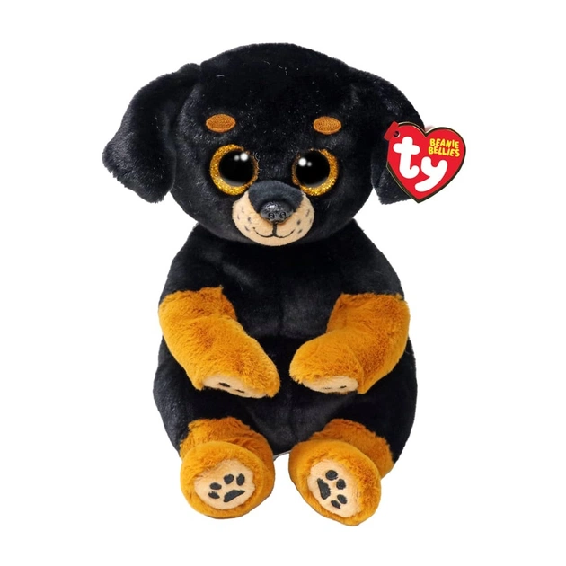 М'яка іграшка Ty Beanie bellies Пес ROTTWEILER 25 см (41290) - зображення 1