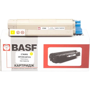 Тонер-картридж BASF OKI C5650/5750 Yellow 43872305/43872321 (KT-C5650Y) зображення 1