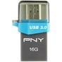 USB флеш накопичувач PNY flash 16GB Duo-Link OU3 USB 3.0/microUSB (FDI16GOTGOU3G-EF) - уменьшенное изображение 1