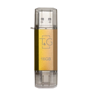 Флеш-накопичувач USB 16GB Type-C T&G 009 Star Series Gold (TG009TC-16GGD) зображення 1