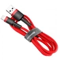 Дата кабель USB 2.0 AM to Lightning 2.0m Cafule 1.5A red+red Baseus (CALKLF-C09) - зменшене зображення 1