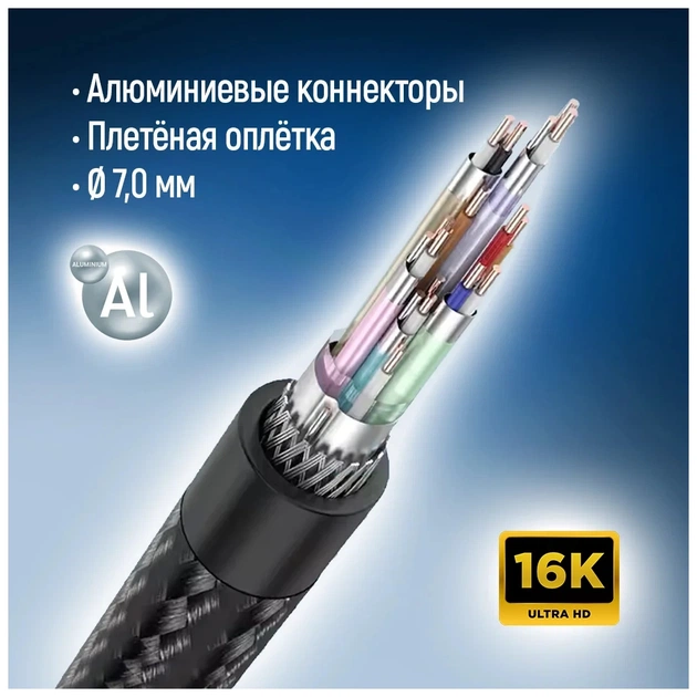 Кабель мультимедійний DisplayPort M to DisplayPort M 3.0m V2.1 16K black ColorWay (CW-CBDP092-BK) - picture 12