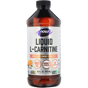 Амінокислота Now Foods L-Карнітін Рідкий з Цитрусовим Смаком, L-Carnitine, 1000 мг, (NOW-00065) зображення 1