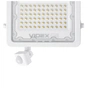 Прожектор Videx LED 50W 5000K з датчиком руху (VL-F2e505W-S) - зменшене зображення 3