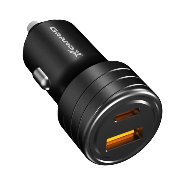 Зарядний пристрій Grand-X CH-30B 30W 1xUSB + 1xUSB-C PD + QC3.0 AFC FCP SCP VOOC Black (CH-30B) - зображення 1