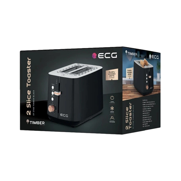 Тостер ECG ST 2768 Timber Black - picture 11