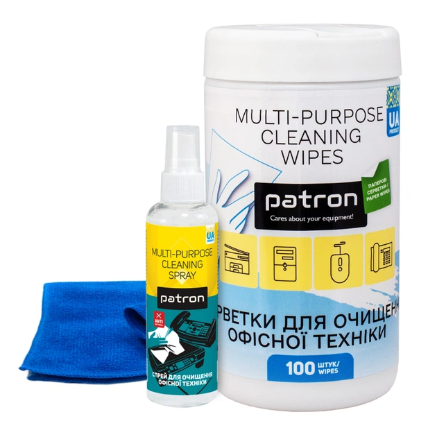 Універсальний чистячий набір Patron Spray for technique 100ml F3-009 +wipesF3-060 +microfi (CS-PN-BUNDL-16) - зображення 1