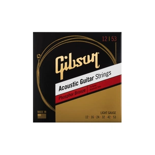 Струни для гітари Gibson SAG-PB12 Phosphor Bronze Acoustic Guitar Strings Light (12-53) (230479) зображення 1